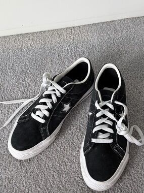 Converse One Star Black Suede Skate Shoes